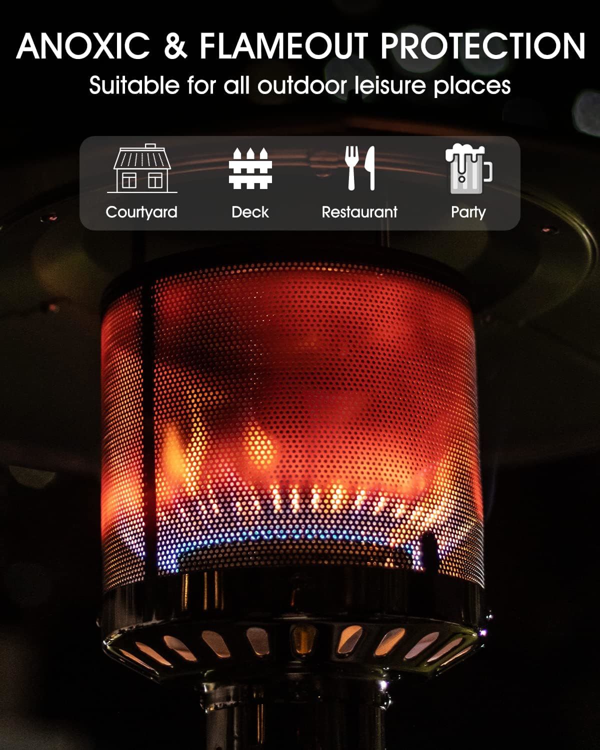 LEGACY HEATING Delta X3 Outdoor Heater, Propane Heater Doba